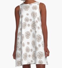 peony graphic floral spring graphic A-Line Dress