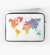Map of the world colored Laptop Sleeve
