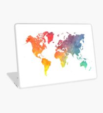 Map of the world colored Laptop Skin