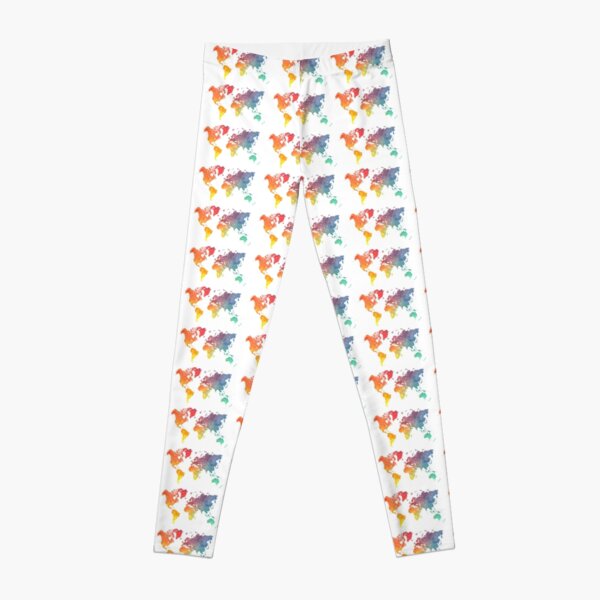 Map of the world colored Leggings