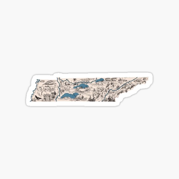 Item preview, Tennessee Vintage Picture Map designed and sold by surgedesigns.