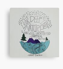 Einstein: Nature Metal Print