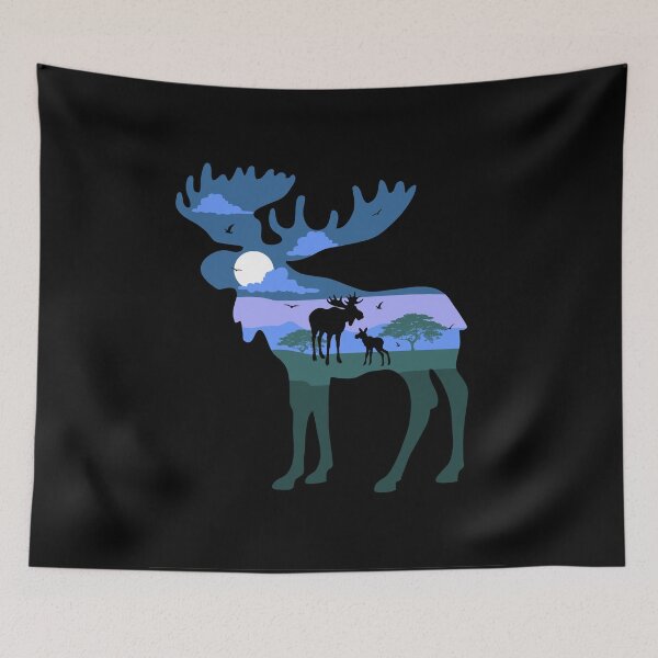 Item preview, Moose Scenery designed and sold by VibrantGifts.