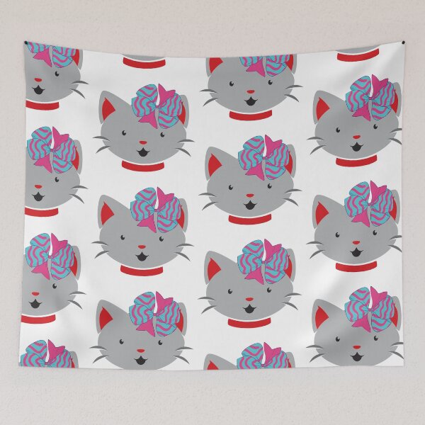 Item preview, Naughty cat with bow. Sweet kitten in vintage style. designed and sold by EMIPRINCESS.