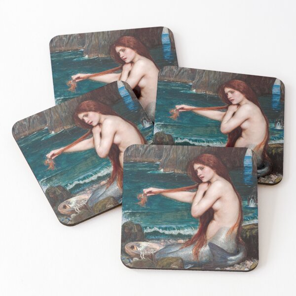 Artikelvorschau, Eine Meerjungfrau - John William Waterhouse entworfen und verkauft von ArsVincitOmnia.