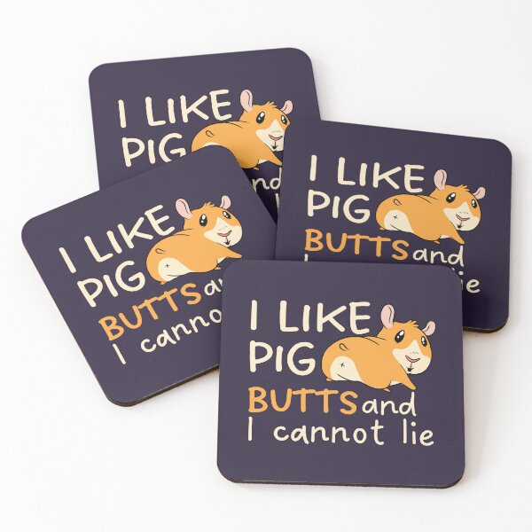 Aperçu de l'œuvre J'aime les mégots de cochon et je ne peux pas mentir - cadeau drôle de cochon d'Inde créée et vendue par Paperfly Studio.