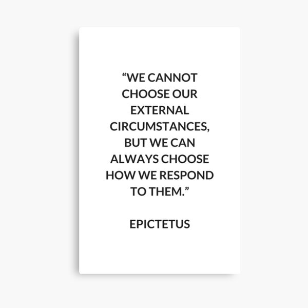 EPICTETUS Stoic Philosophy Quote Canvas Print