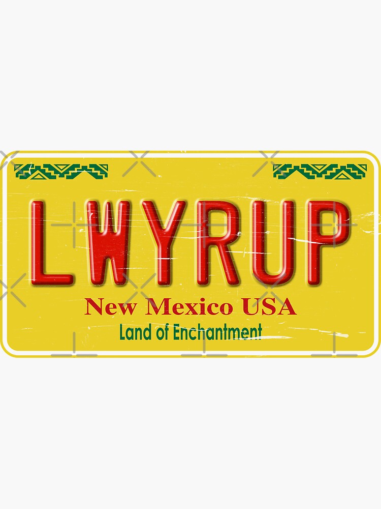 Mini Better Call Saul LWYRUP lawyer Up License Plate Sticker 