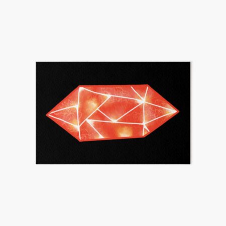 The red crystal Art Board Print for Sale by StarlightSkyes