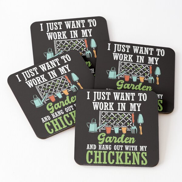 Item preview, Garden Work Chickens Gardener Gardening Planting Plants Lawn designed and sold by TomGiantDesigns.