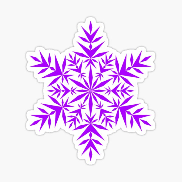 Purple Snowflake Sticker