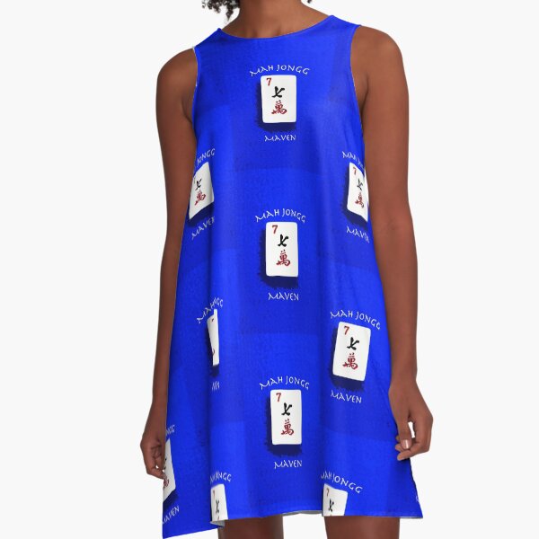 Lucky Seven "Mah Jongg Maven" #7 ~ Mah Jongg Series A-Line Dress