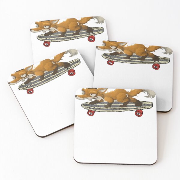 Item preview, Kitsune Foxesy Foxes on a Skateboard Longboard 431 designed and sold by hollenquboppa2.