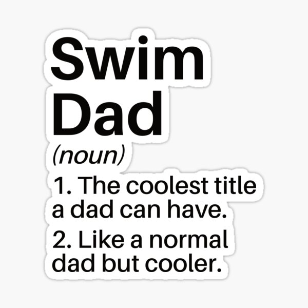 Aperçu de l'œuvre Définition drôle de papa de natation : cadeau de papa de natation : amoureux de la piscine créée et vendue par Adexyl.