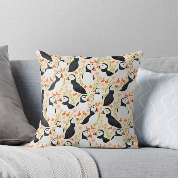 Item preview, Floral Puffins designed and sold by RebeccaFlaherty.