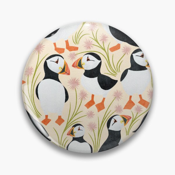 Item preview, Floral Puffins designed and sold by RebeccaFlaherty.