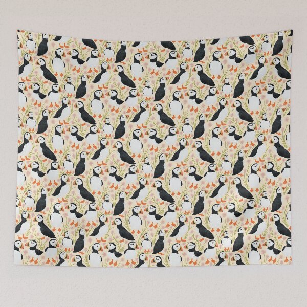 Item preview, Floral Puffins designed and sold by RebeccaFlaherty.