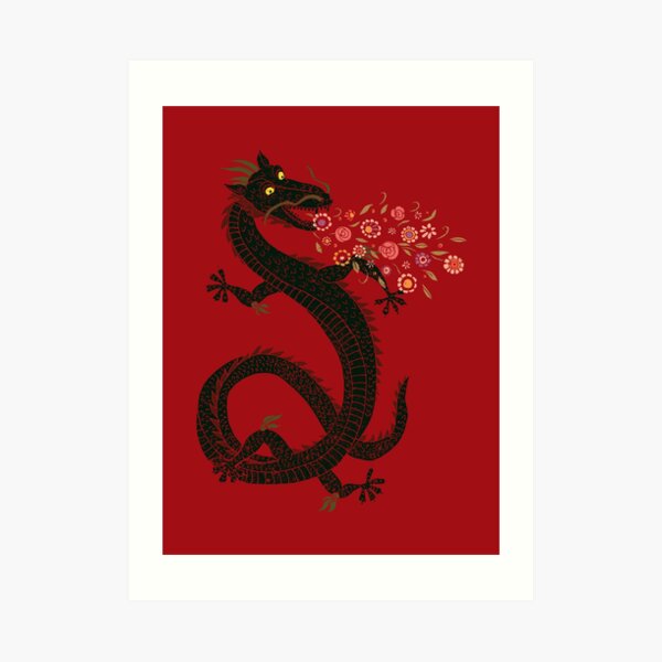 Dragon, Flower Breathing Art Print