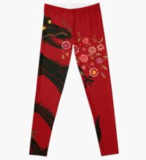 Drache, Blumenatmung Leggings