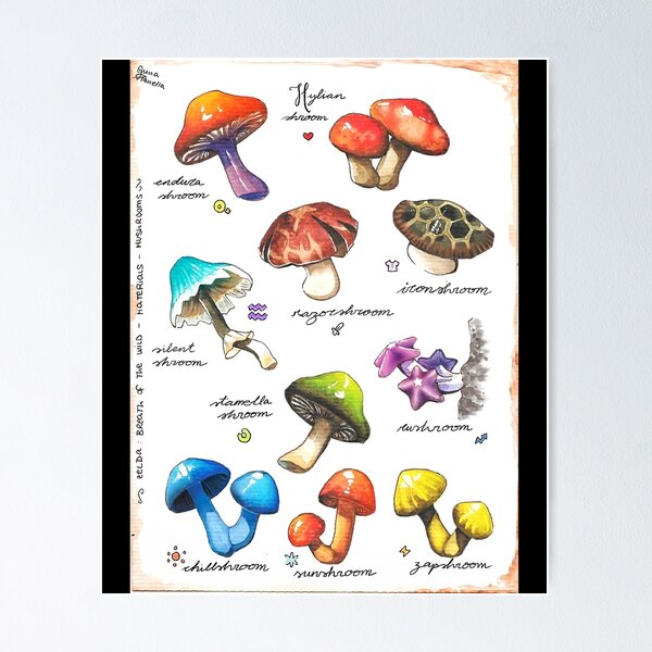 Item preview, BOTW mushrooms Photographic Print designed and sold by JezenbelLuiz.