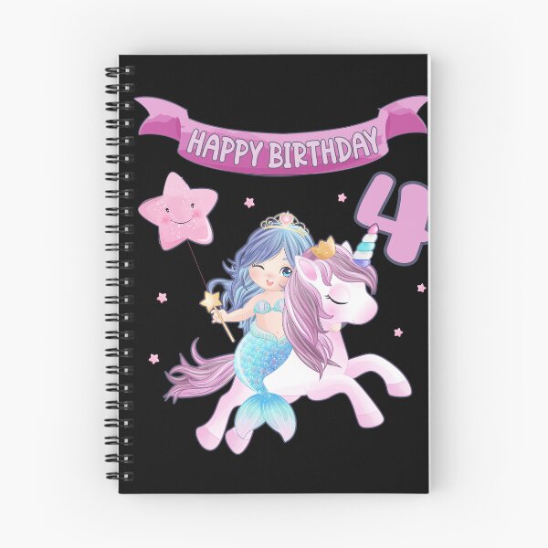 Item preview, 4th Birthday - Mermaid with Unicorn Girl  designed and sold by Shirt-Designs.