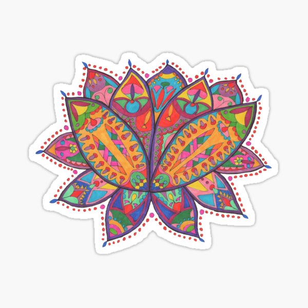 bright and colourful lotus flower Sticker