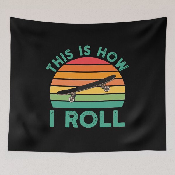 Item preview, Funny Skateboarder Gift: This Is How I Roll Skateboard Retro Vintage - Skater Skateboarding Lover designed and sold by Adexyl.