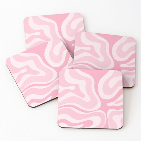 Item preview, Modern Retro Liquid Swirl Abstract in Pretty Pastel Pink designed and sold by kierkegaard.