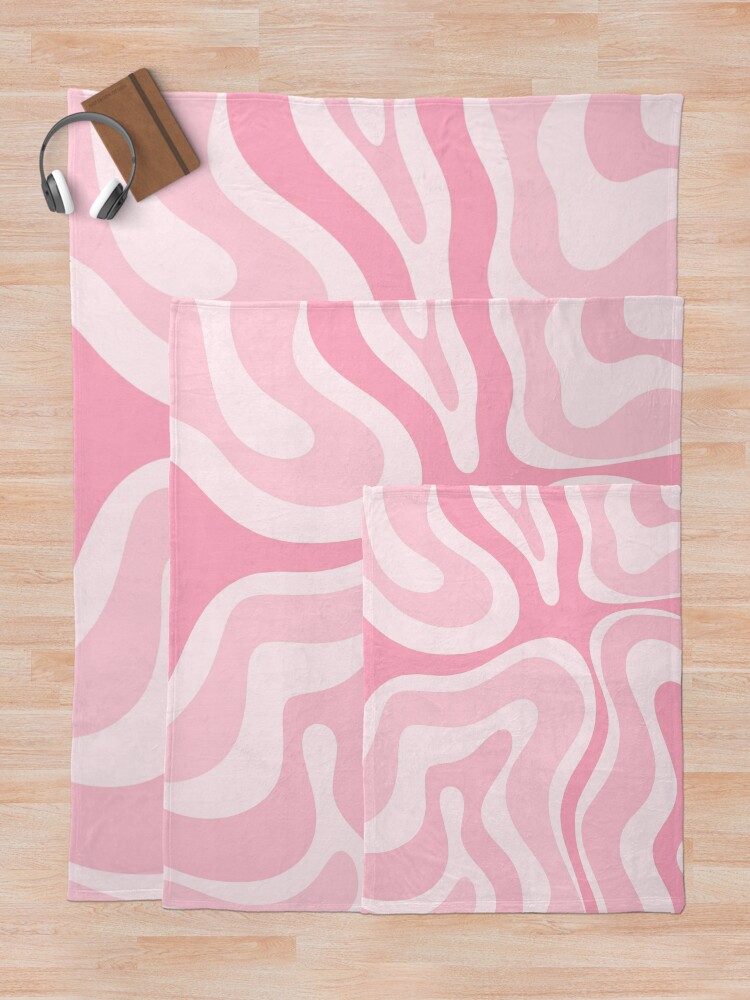 Modern Retro Liquid Swirl Abstract in Pastel Pink Blush | Poster