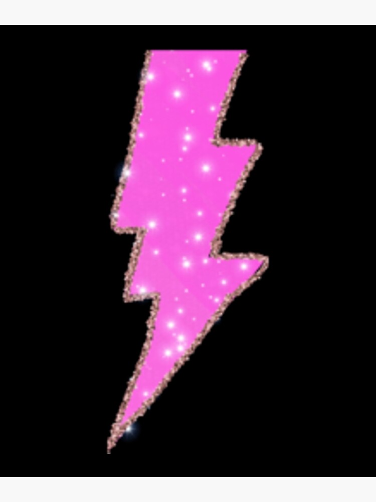 "Pink glitter lightning bolt design" Poster for Sale by NeiiHill