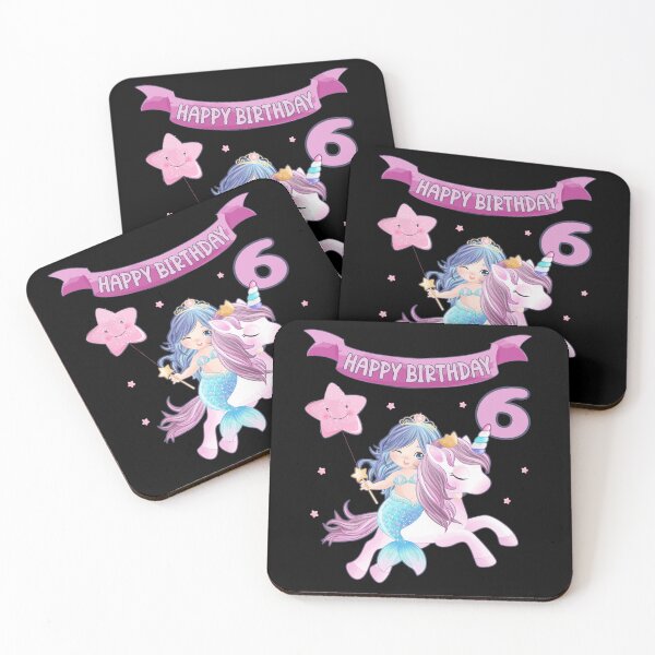 Item preview, 6th Birthday - Mermaid with Unicorn Girl  designed and sold by Shirt-Designs.