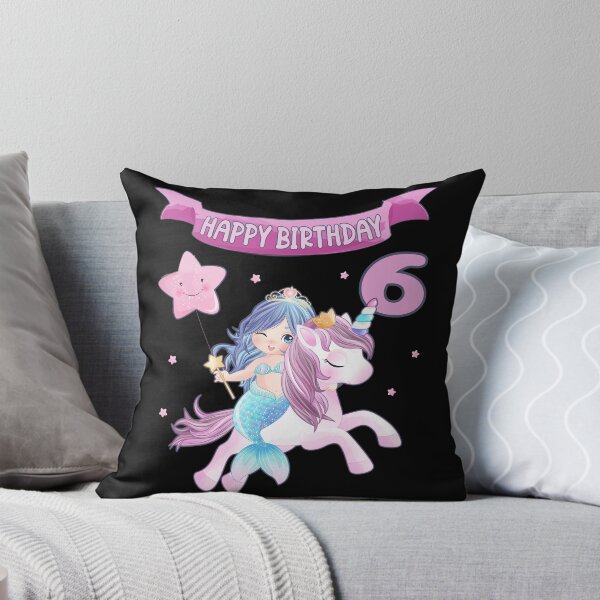 Item preview, 6th Birthday - Mermaid with Unicorn Girl  designed and sold by Shirt-Designs.
