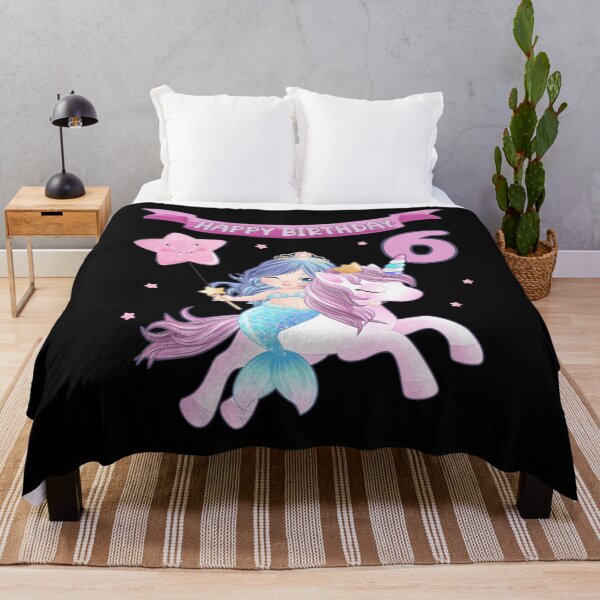 Item preview, 6th Birthday - Mermaid with Unicorn Girl  designed and sold by Shirt-Designs.