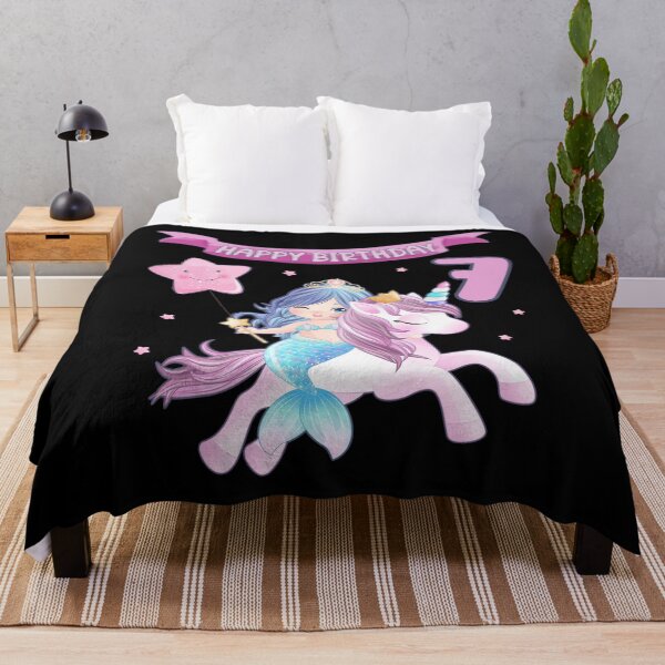 Item preview, 7th Birthday - Mermaid with Unicorn Girl  designed and sold by Shirt-Designs.
