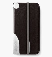 Ghost Cat and Moon in black and white iPhone Wallet/Case/Skin