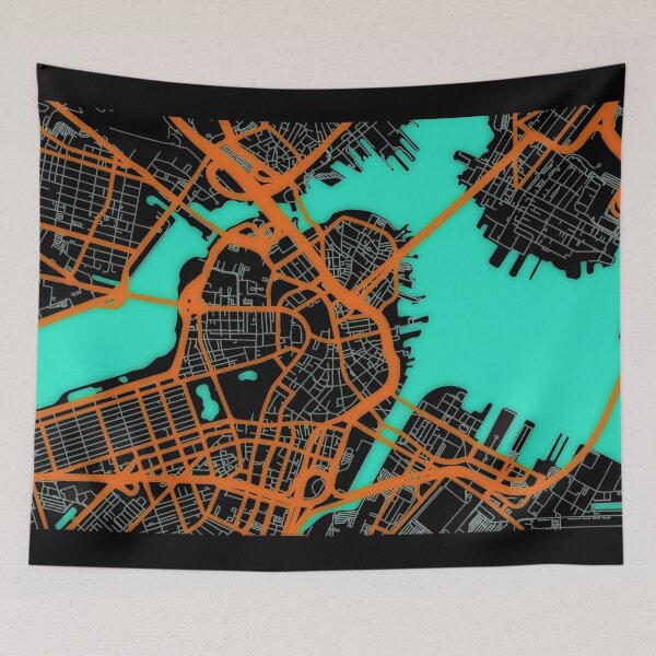 Item preview, Boston Map, Art Design designed and sold by IvonDesign.