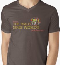 Tiki Room-Where the Birds Sing Words Men's V-Neck T-Shirt