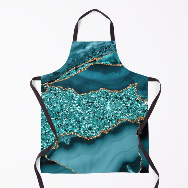 Item preview, Abstract Teal Blue and Gold Glitter Modern Geode Agate Design designed and sold by Paulele.
