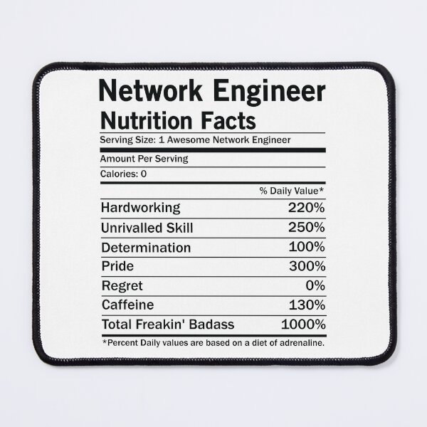 Item preview, Network Engineer Nutrition Facts designed and sold by woodesigner.
