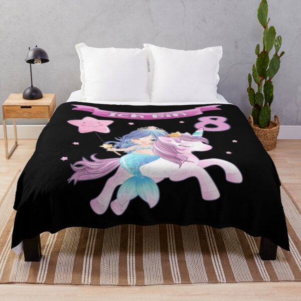 Artikelvorschau, 8. Geburtstag - Meerjungfrau mit Einhorn Mädchen 8 entworfen und verkauft von Shirt-Designs.