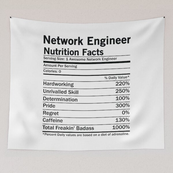 Item preview, Network Engineer Nutrition Facts designed and sold by woodesigner.