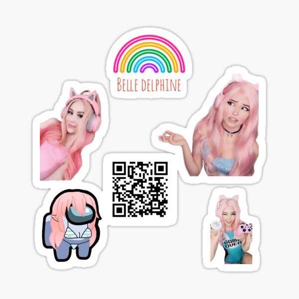 Belle Delphine minecraft  Sticker for Sale by bestizeyy