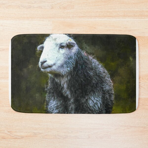Item preview, Herdwick Sheep Oil Paint, Grey And White Herdwick Sheep, Herdwick Wool Sheep, Fluffy UK Herdwicks Sheep designed and sold by Paintcorner.