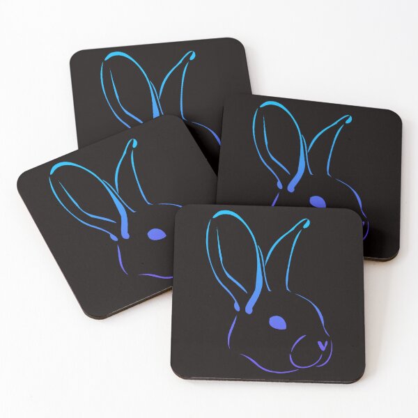 Item preview, Rabbit lineart blue designed and sold by AmonRa16.