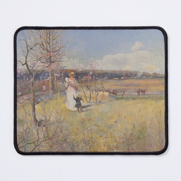 Item preview, Mother and Child in nature vintage painting designed and sold by Vintage Designs +.