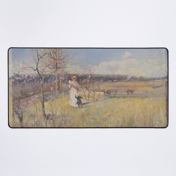 Item preview, Mother and Child in nature vintage painting designed and sold by Vintage Designs +.
