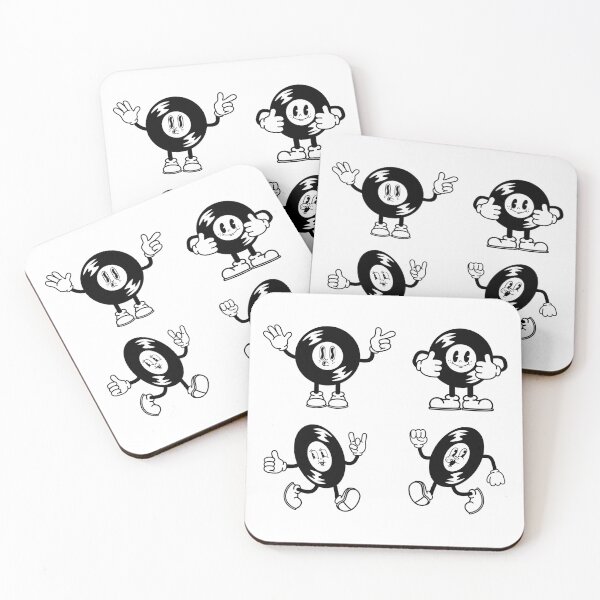 Aperçu de l'œuvre Vintage Vinyl Cartoon Characters Pack créée et vendue par iconikit.