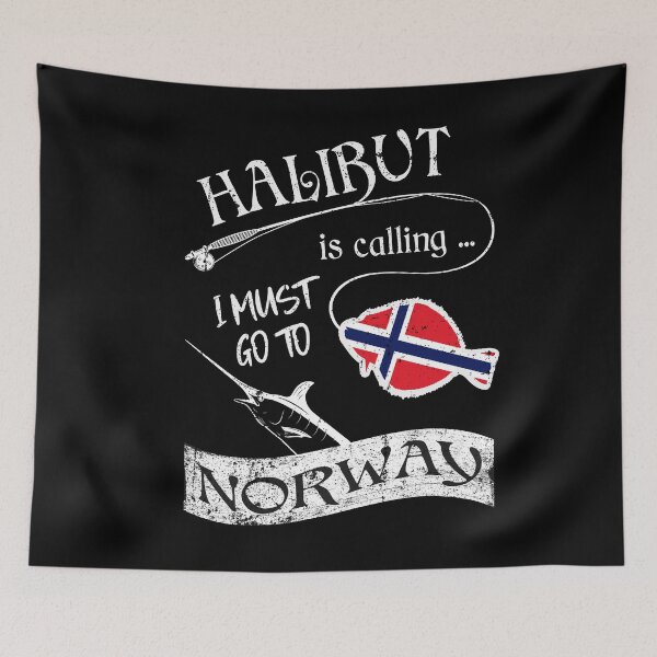Item preview, Norway Fishing  - Halibut is Calling I Must Go  designed and sold by Shirt-Designs.