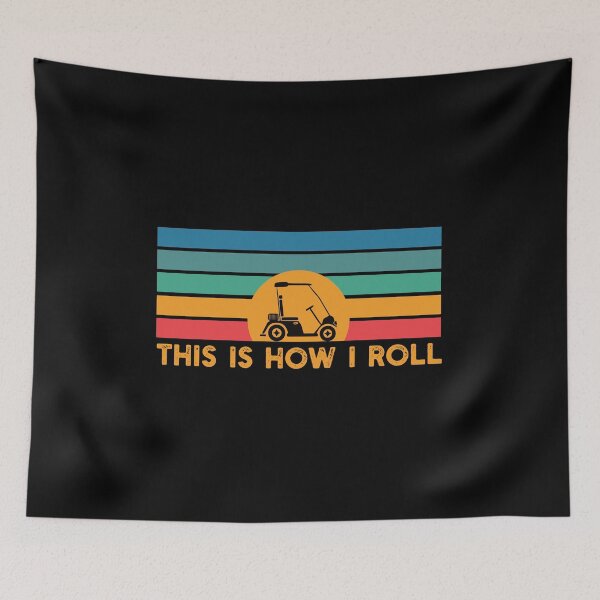 Item preview, Funny Golfer Gift: This Is How I Roll Golf Cart Retro Vintage - Golfing Golf Lover designed and sold by Adexyl.