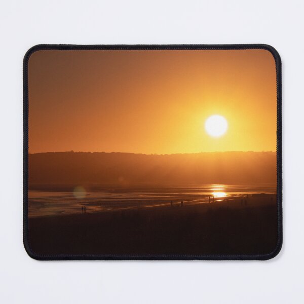 Item preview, Swansea Beach Orange Sun landscape designed and sold by BadgerCastle.